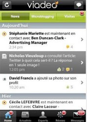 Viadeo : un r�seau social professionnel pour l'iPhone